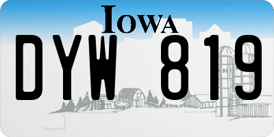 IA license plate DYW819