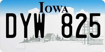 IA license plate DYW825