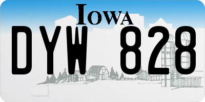 IA license plate DYW828