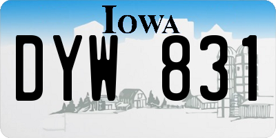 IA license plate DYW831