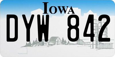IA license plate DYW842