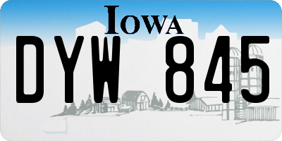 IA license plate DYW845