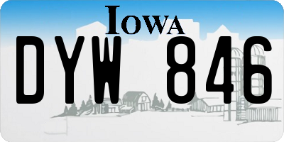 IA license plate DYW846