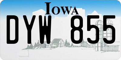 IA license plate DYW855