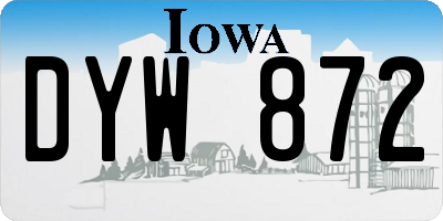 IA license plate DYW872