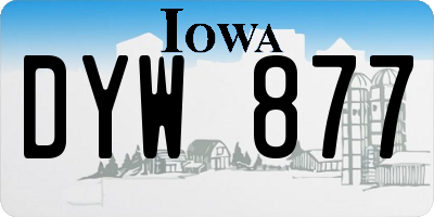 IA license plate DYW877