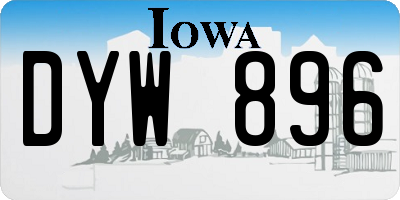 IA license plate DYW896