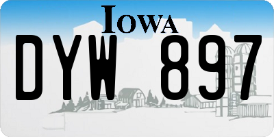 IA license plate DYW897
