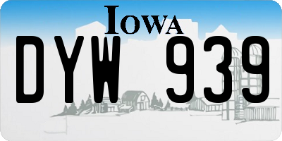 IA license plate DYW939