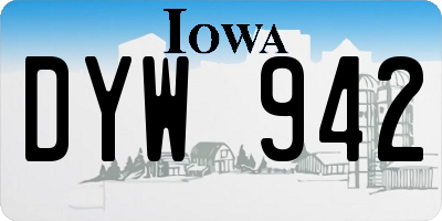 IA license plate DYW942