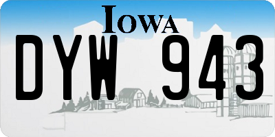 IA license plate DYW943