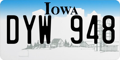 IA license plate DYW948