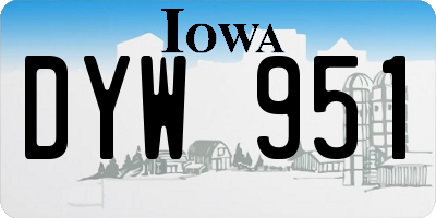 IA license plate DYW951