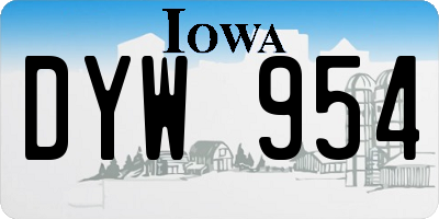 IA license plate DYW954