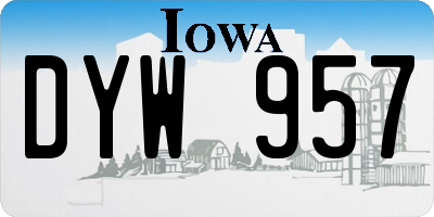 IA license plate DYW957