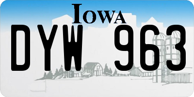 IA license plate DYW963