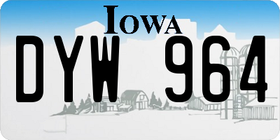 IA license plate DYW964
