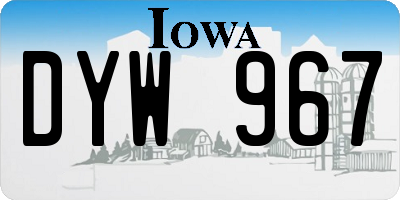 IA license plate DYW967
