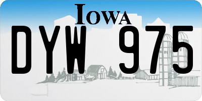 IA license plate DYW975