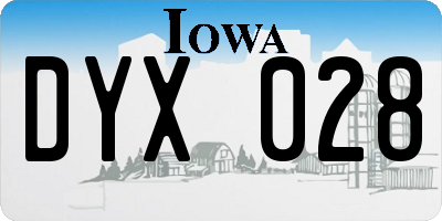IA license plate DYX028