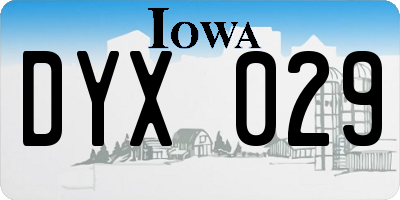 IA license plate DYX029