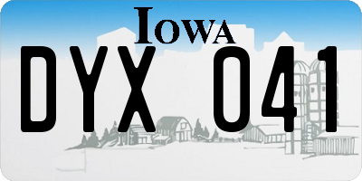 IA license plate DYX041