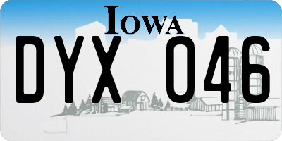 IA license plate DYX046