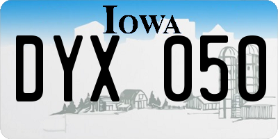 IA license plate DYX050