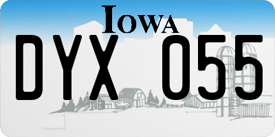 IA license plate DYX055