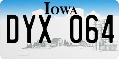 IA license plate DYX064