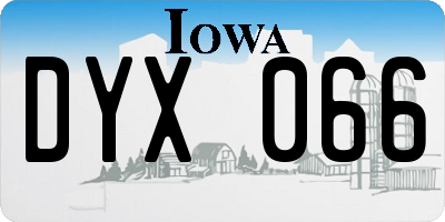 IA license plate DYX066