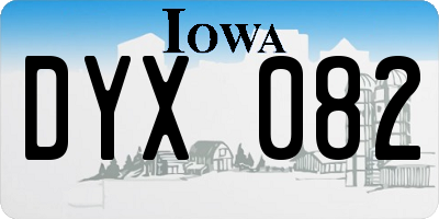 IA license plate DYX082