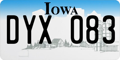 IA license plate DYX083