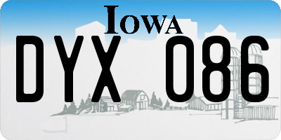 IA license plate DYX086