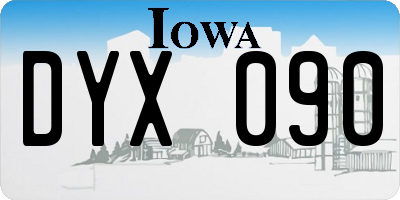 IA license plate DYX090