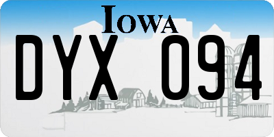 IA license plate DYX094
