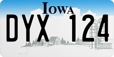 IA license plate DYX124