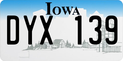 IA license plate DYX139