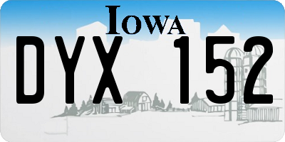 IA license plate DYX152