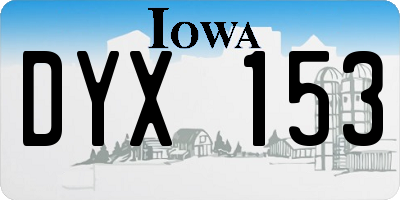 IA license plate DYX153