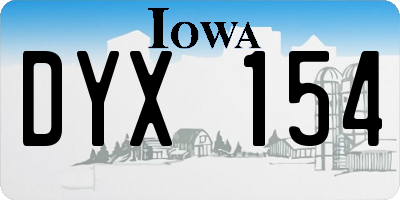 IA license plate DYX154