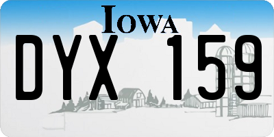 IA license plate DYX159