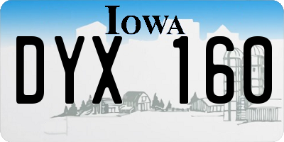 IA license plate DYX160