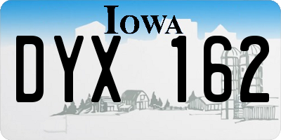 IA license plate DYX162