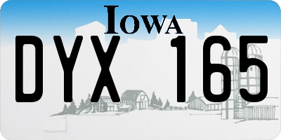 IA license plate DYX165