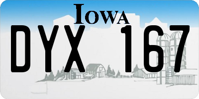 IA license plate DYX167
