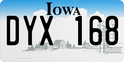 IA license plate DYX168