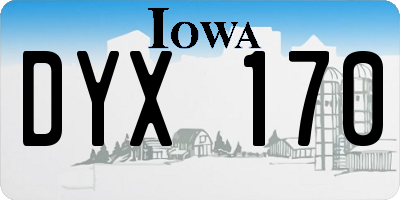 IA license plate DYX170