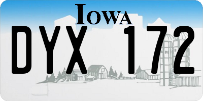IA license plate DYX172