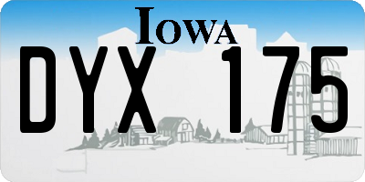 IA license plate DYX175